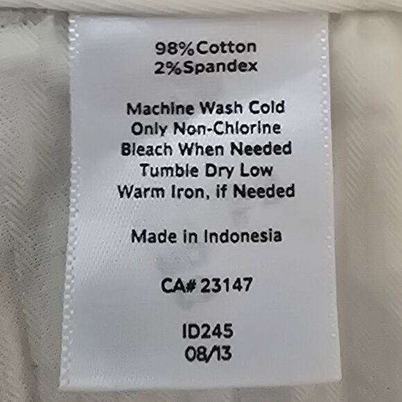 Talbots The Weekender Novelty Birds Floral Leaf Cream Gray Women's Pants 12 - Picture 6 of 6